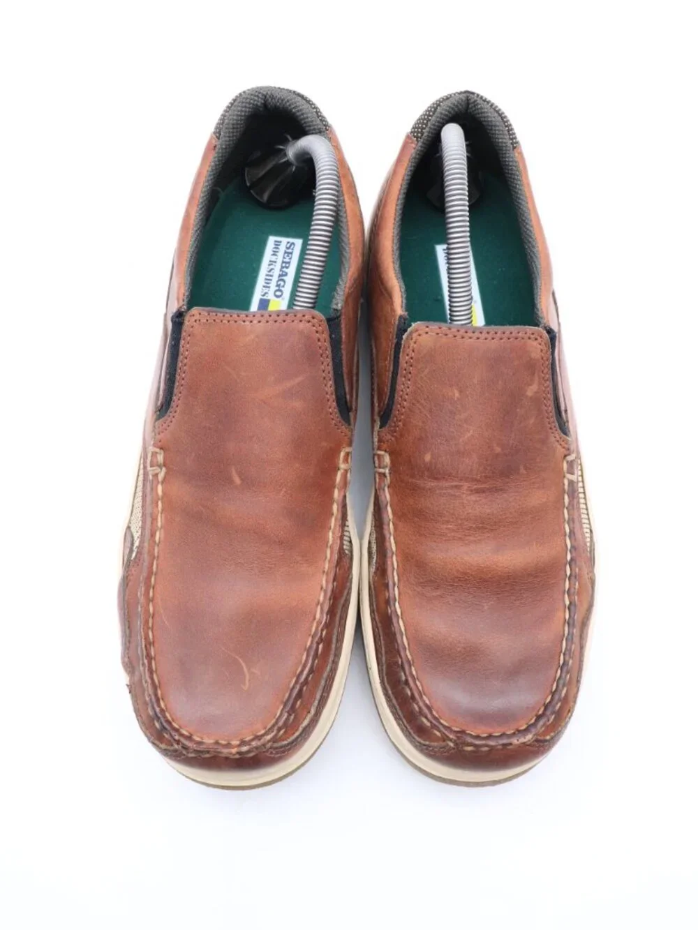Sebago Docksides Brown Leather Men’s Size 10.5 M Slip On Loafers 7053